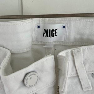 PAIGE Verdugo Ankle Crisp White Jeans, Size 29